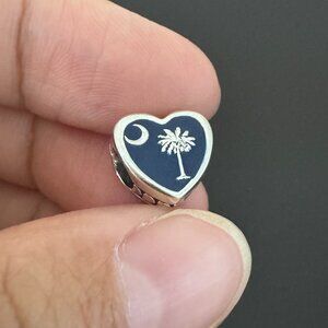 Pandora American Flag Heart Charm